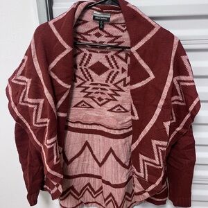 Allison Brittney Women’s Pink and Red Knit Sweater Winter Wear size Small